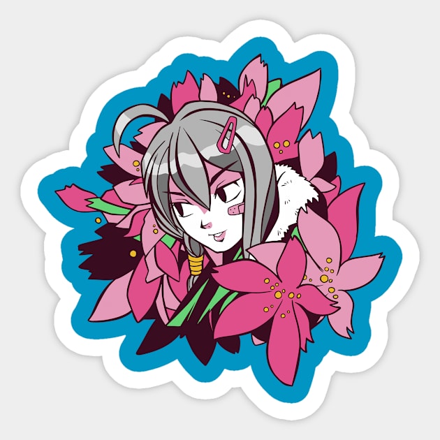 Anime Just a Girl Who Loves Flowers Collection Sticker by Toda Loca